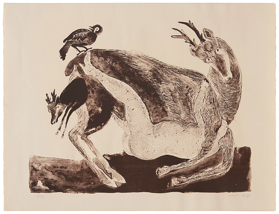 Francisco Toledo (1940-2019, Mexican), "Venado Pariendo," 1969 (1 of 5)