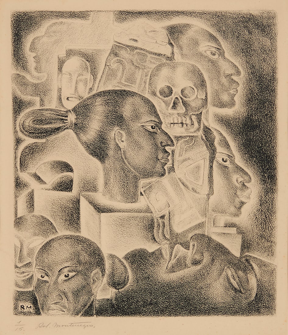Roberto Montenegro (1885-1968, Mexican), Untitled, circa 1940: Roberto Montenegro (1885-1968, Mexican) Untitled, circa 1940 Lithograph on wove paper Edition: 1/15 Signed and numbered in pencil, in the lower margin, at left: Rob. Montenegro Image: 9" H x 7.875" W;