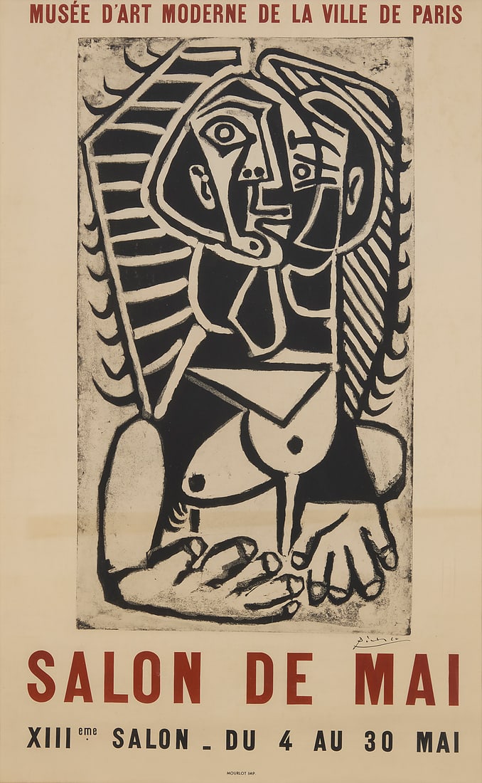 After Pablo Picasso (1881-1973, Spanish), "Musee D'Art Moderne de la Ville de Paris / Salon De Mai / (1 of 6)
