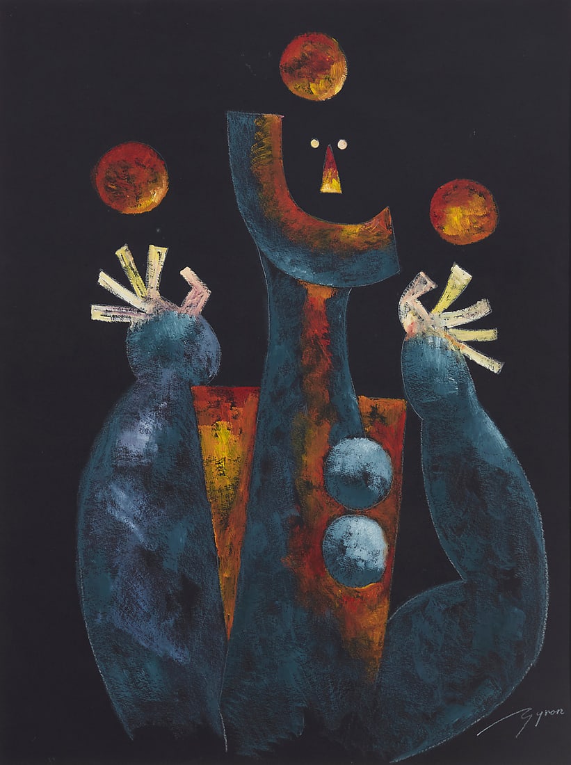 Byron Galvez (1941-2009, Mexican), Figure juggling (1 of 5)