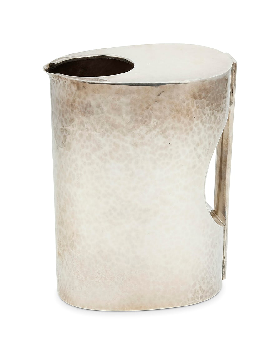 A Mexican Art Deco-style hammered sterling silver pitcher (1 of 5)