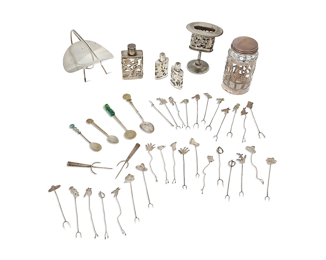 A group of Mexican silver items (1 of 6)