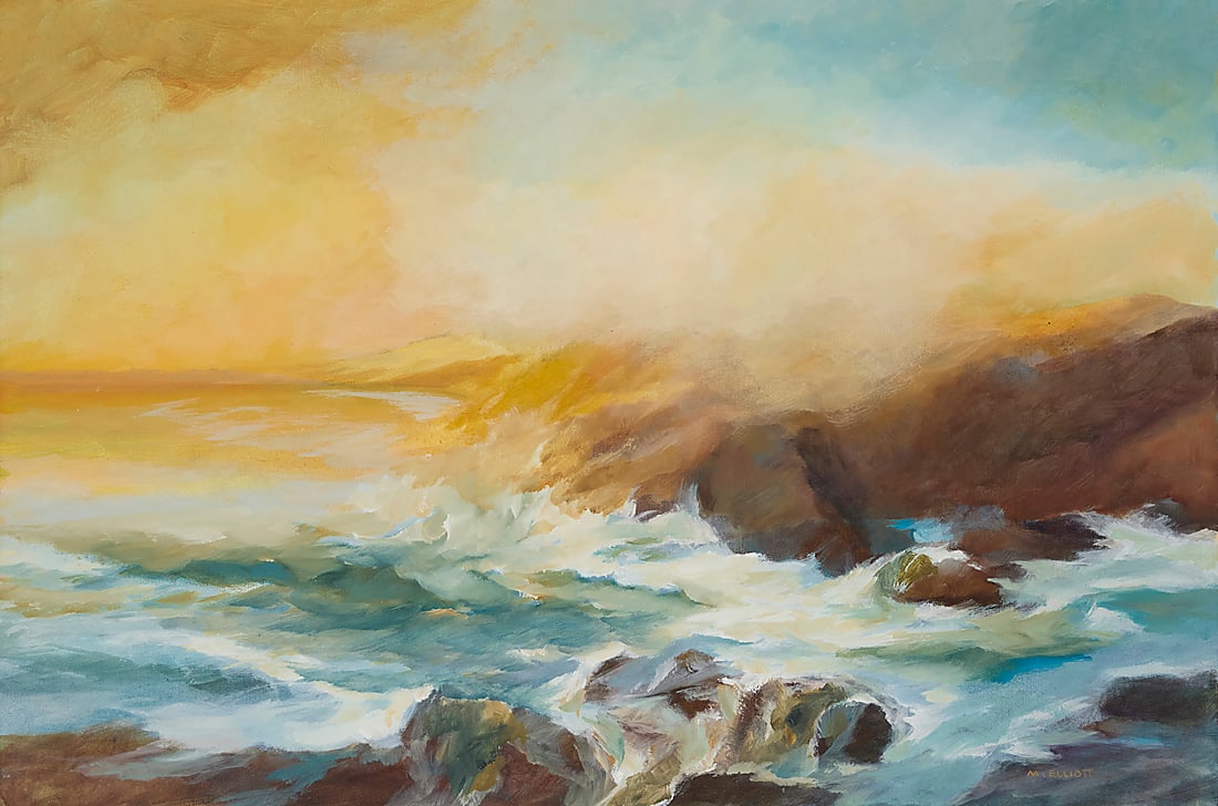 Madge Elliott (20th/21st Century) "Settling In" Oil on canvas Signed lower right: M. Elliott; (1 of 8)