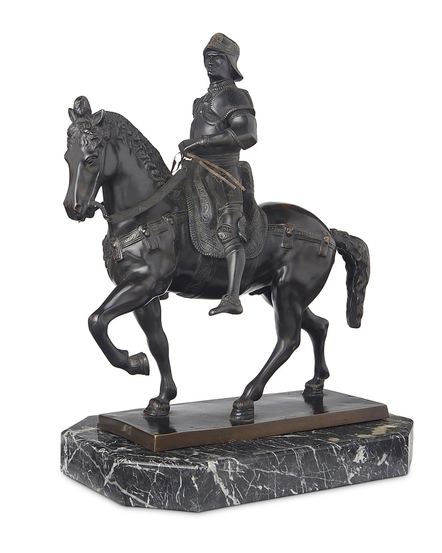 A patinated bronze equestrian statue of Bartolomeo Colleoni After Andrea del Verrocchio (1 of 6)