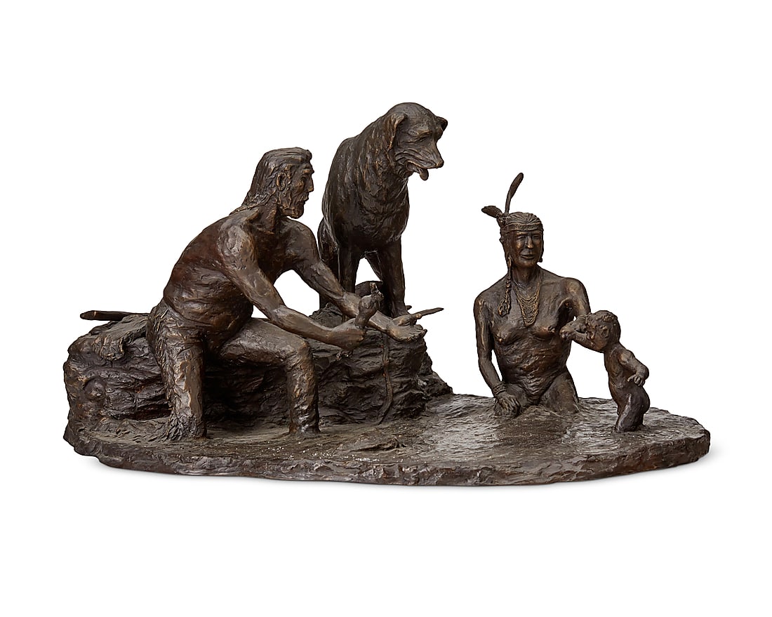 George Montgomery (1916-2000), "Sacagawea's Family Teton Mt. 1805," 1990 (1 of 6)