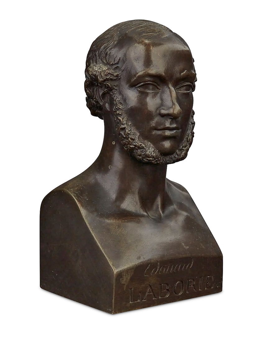 A French patinated bronze bust of Jean-Edouard Laborie 1840, by Jean-Pierre Dantan (1800-1869) (1 of 6)