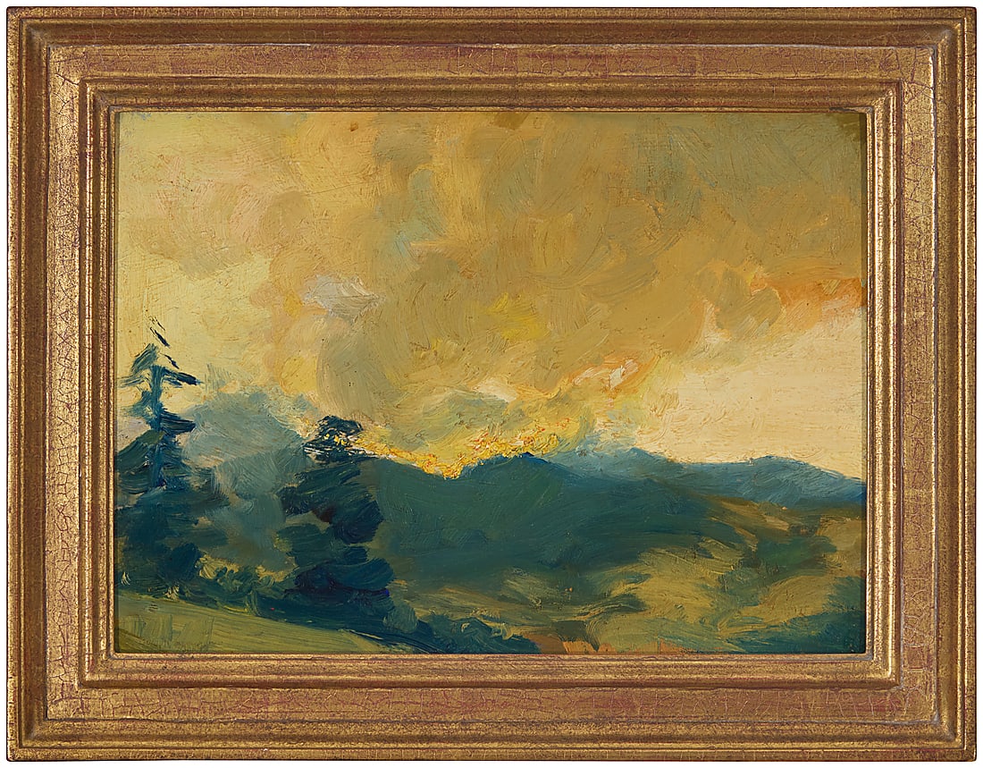 Clyde Scott (1884-1959), Landscape with dramatic clouds - 2