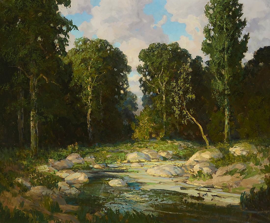 Walter Koeniger (1881-1943 "Late Summer" Oil on canvas Signed lower left: W. Koeniger; titled on (1 of 7)