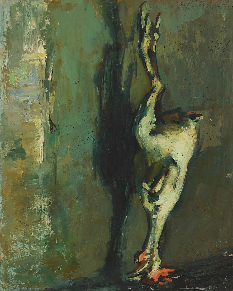 Sergei Bongart (1918-1985) Hanging rooster Oil on board Unsigned; inscribed indistinctly in (1 of 6)