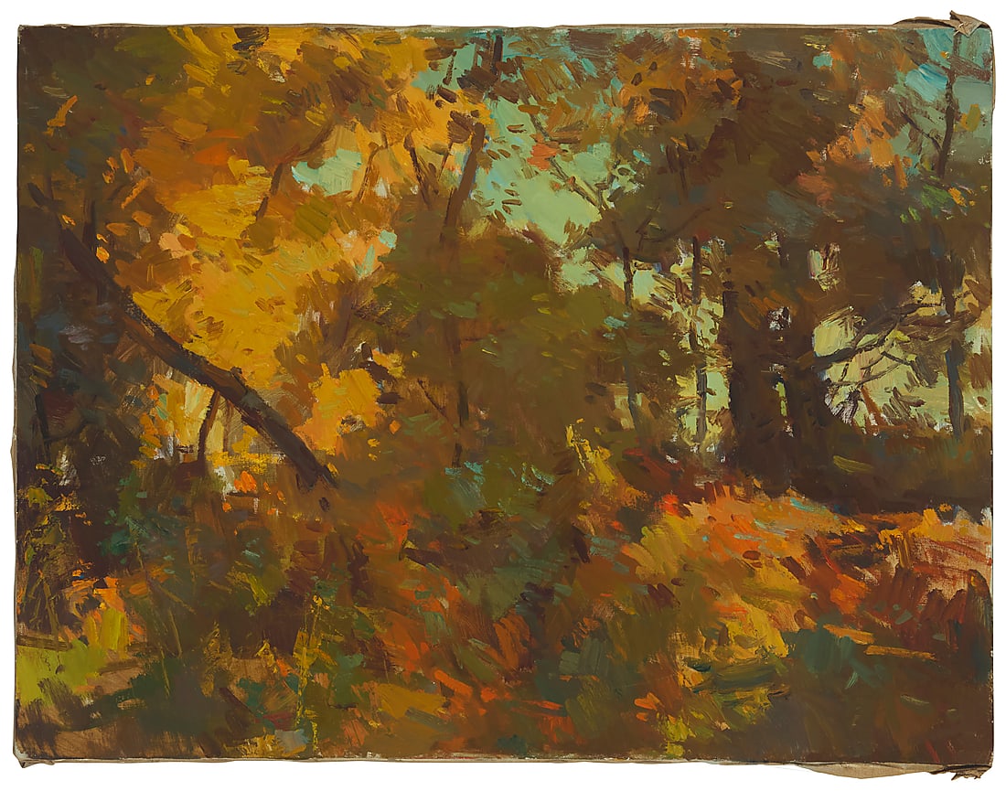 Sergei Bongart (1918-1985) Fall foliage Oil on canvas Unsigned 30 x 40in Provenance: The (1 of 3)