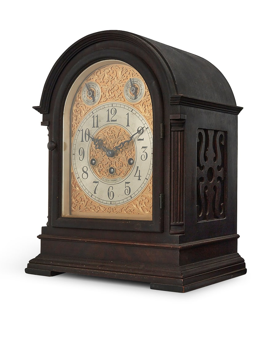 A Seth Thomas bracket clock Early 20th century Marked to dial: SETH THOMAS; marked to movement: - 3