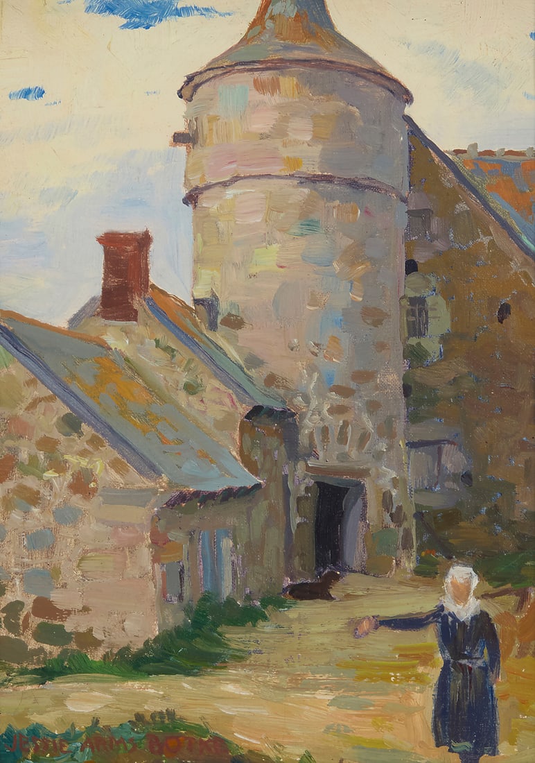 Jessie Arms Botke (1883-1971) "Farmhouse in Brittany, France" Oil on canvas Signed lower left: (1 of 6)