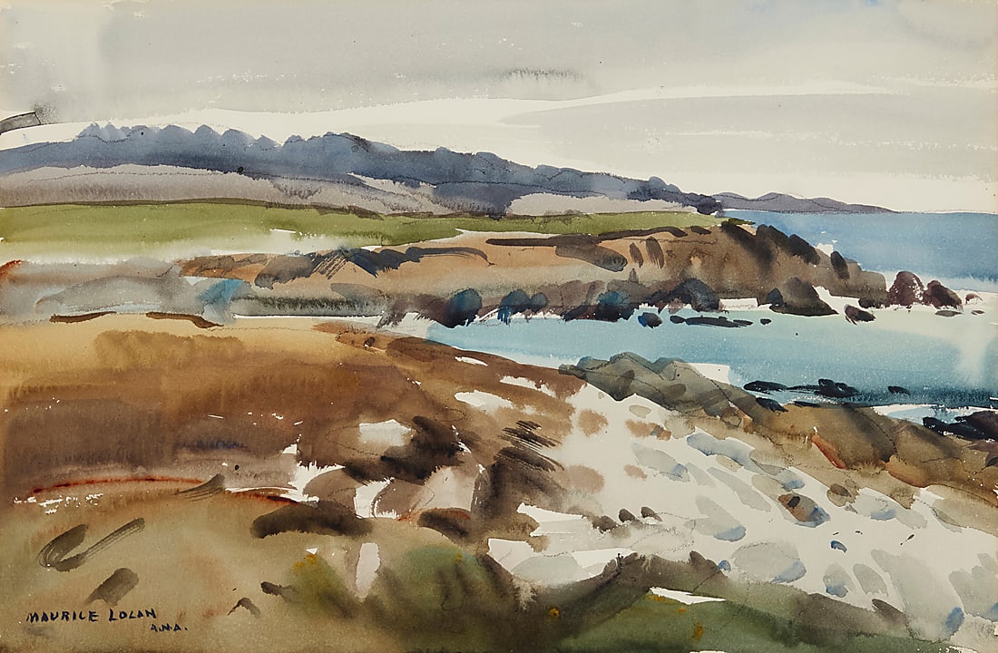 Maurice Logan (1886-1977) Carmel by the Sea Watercolor on paper Signed lower left: Maurice Logan (1 of 5)