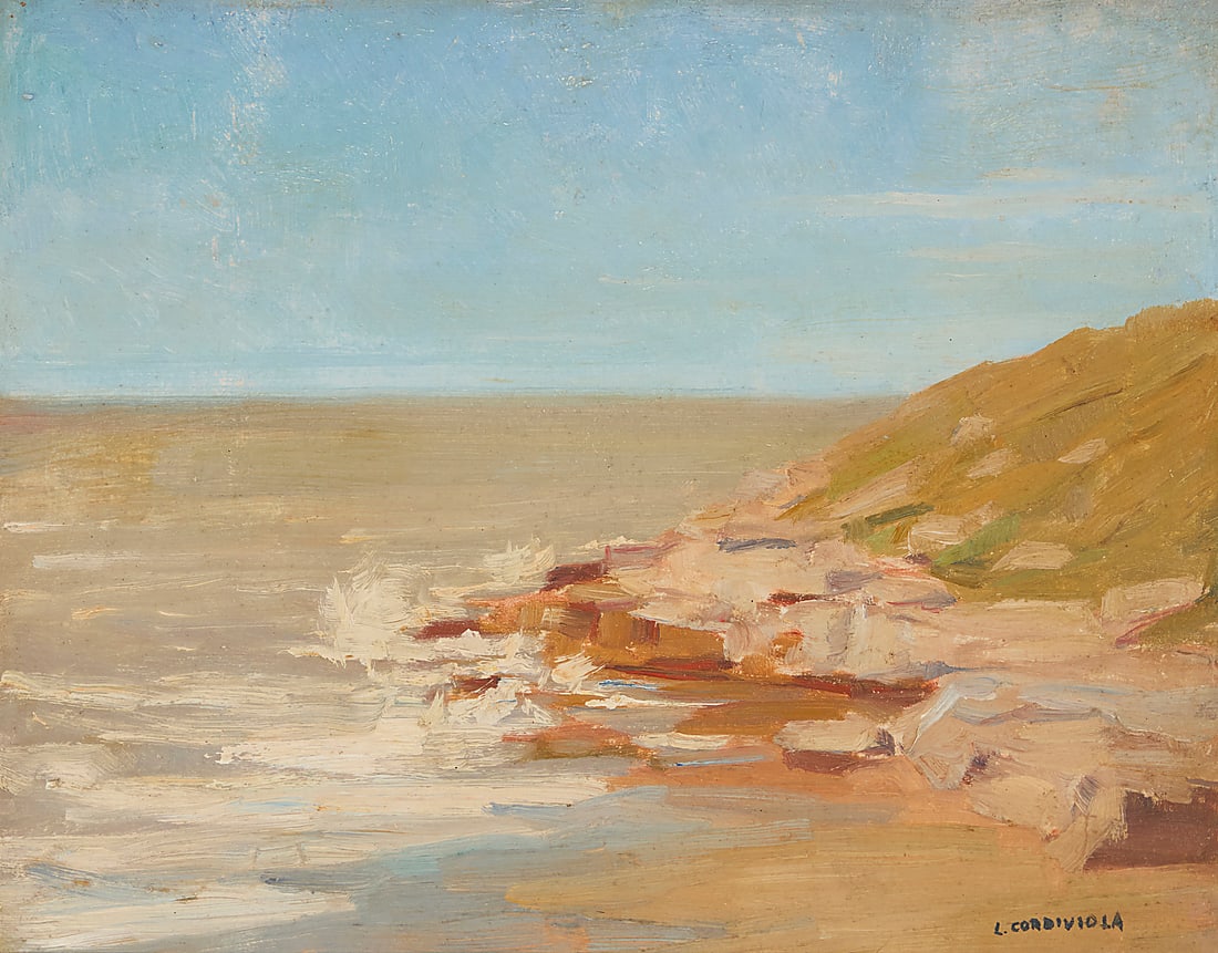 Luis Adolfo Cordiviola (1892-1967) "Playa Grande" 1926 Oil on board Signed lower right: L. (1 of 6)