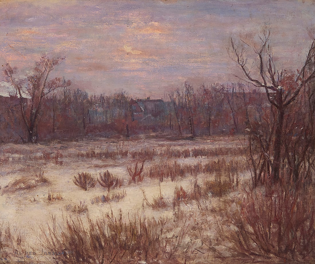 Alfred Jansson (1863-1931) Landscape in winter, 1898 Oil on canvas Signed and dated lower left:: Alfred Jansson (1863-1931) Landscape in winter, 1898 Oil on canvas Signed and dated lower left: Alfred Jansson 1898 20 x 24in Provenance: Private estate, California
