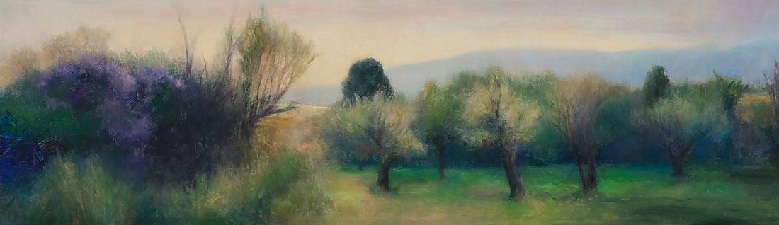 Suzanne Wiggin (b. 1962) Wild lilac, 2001 Oil on canvas wrapped around panel Appears unsigned 21: Suzanne Wiggin (b. 1962) Wild lilac, 2001 Oil on canvas wrapped around panel Appears unsigned 21 1/4 x 72in
