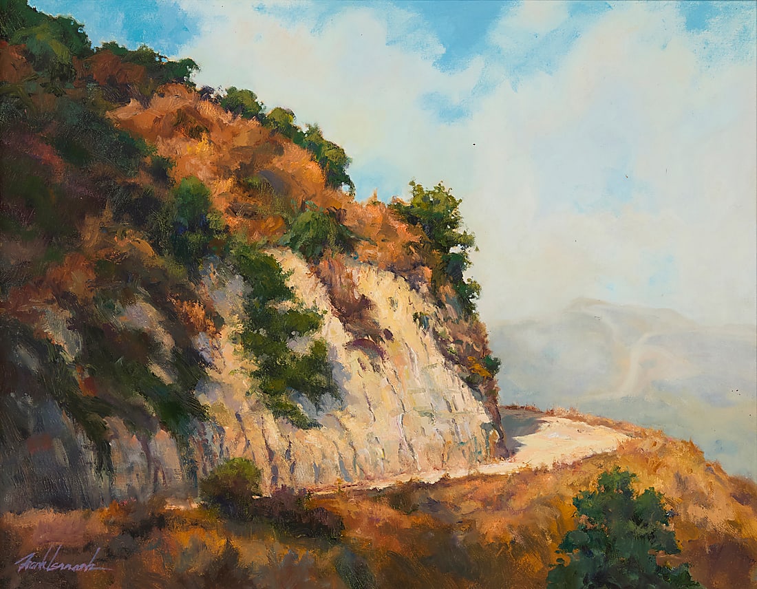 Frank Lennartz (active 21st century) Cliffside road Oil on canvas Signed lower left: Frank: Frank Lennartz (active 21st century) Cliffside road Oil on canvas Signed lower left: Frank Lennartz 22 x 28in