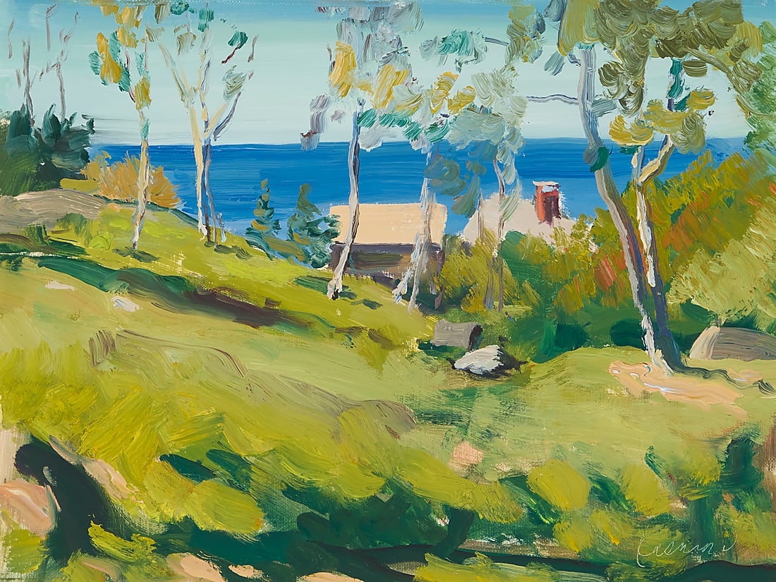 David Kasman (b. 1962) "Monhegan Island, Maine," 2007 Oil on canvasboard With the incised (1 of 6)