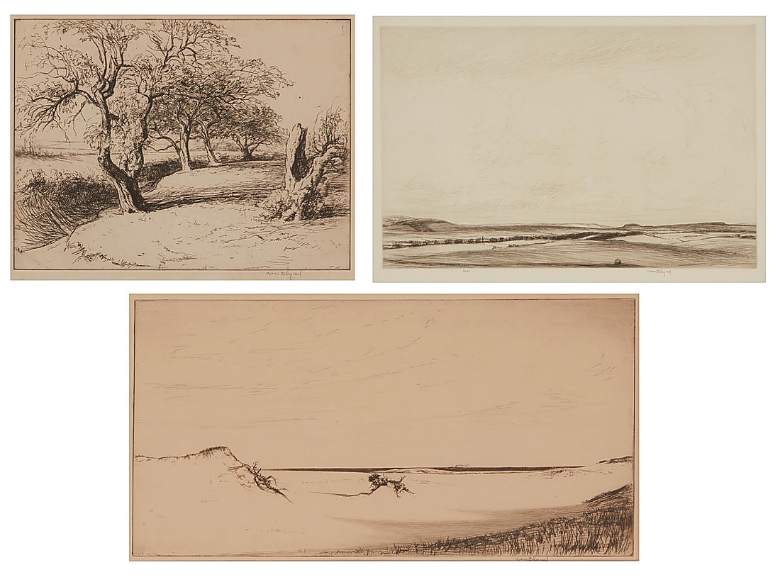 Kerr Eby (1889-1946) Three works: "The Old Orchard" Etching on paper From the edition of unknown (1 of 16)