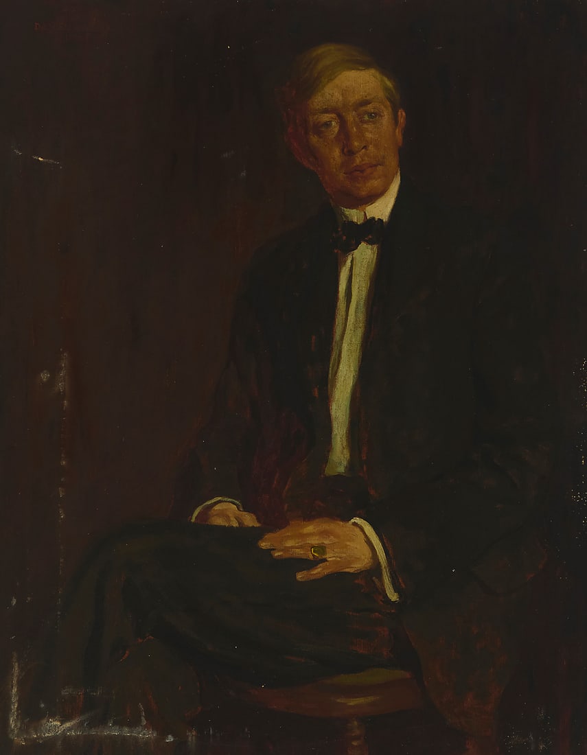 Daniel Garber (1880-1958) Portrait of a gentleman, 1902 Oil on canvas Signed and dated upper: Daniel Garber (1880-1958) Portrait of a gentleman, 1902 Oil on canvas Signed and dated upper left: Daniel Garber / 1902 37 x 29in Provenance: Private estate, California