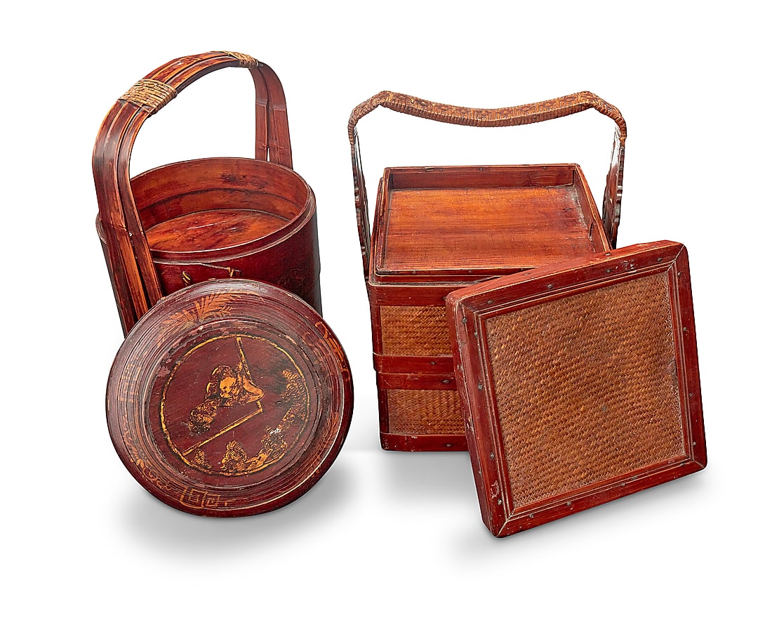 Two Chinese lunch baskets - 3