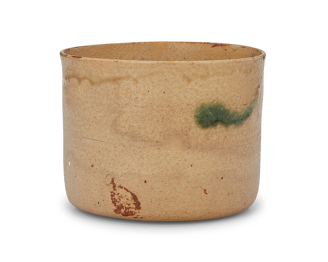 An East Asian studio pottery brush pot 20th century or later Impressed mark to interior and (1 of 4)