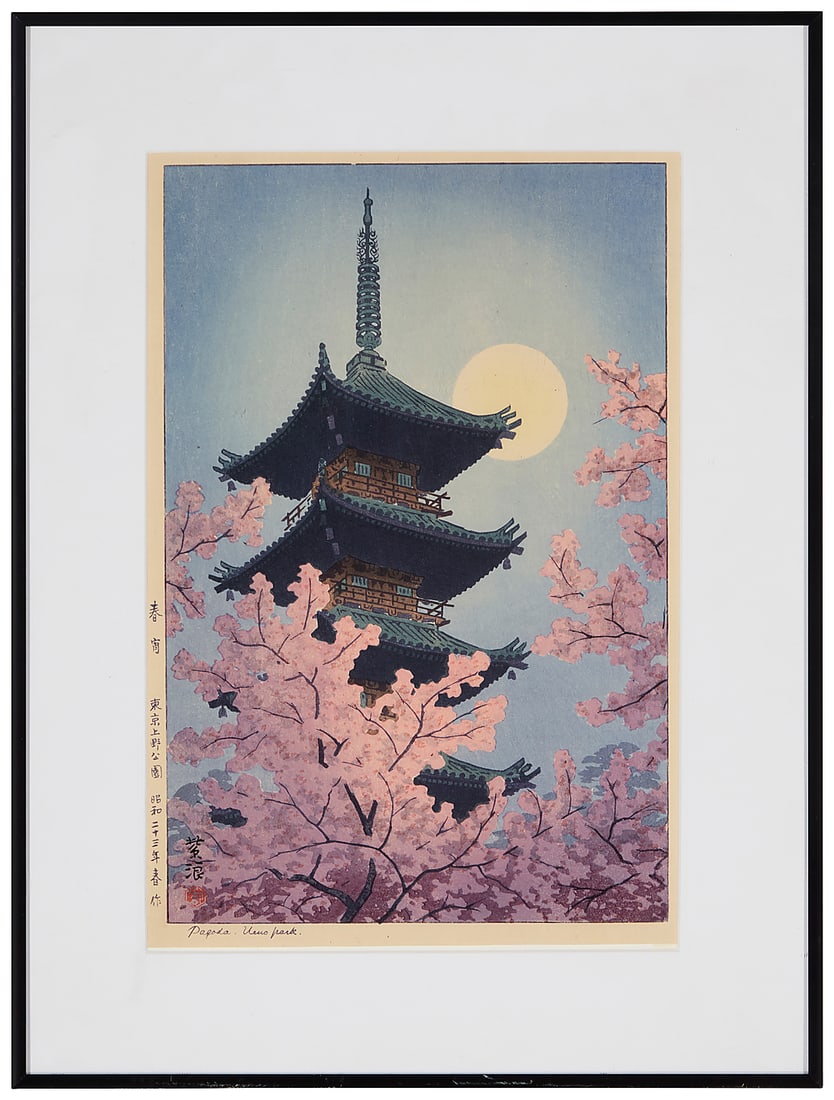 Three woodblock prints - 17