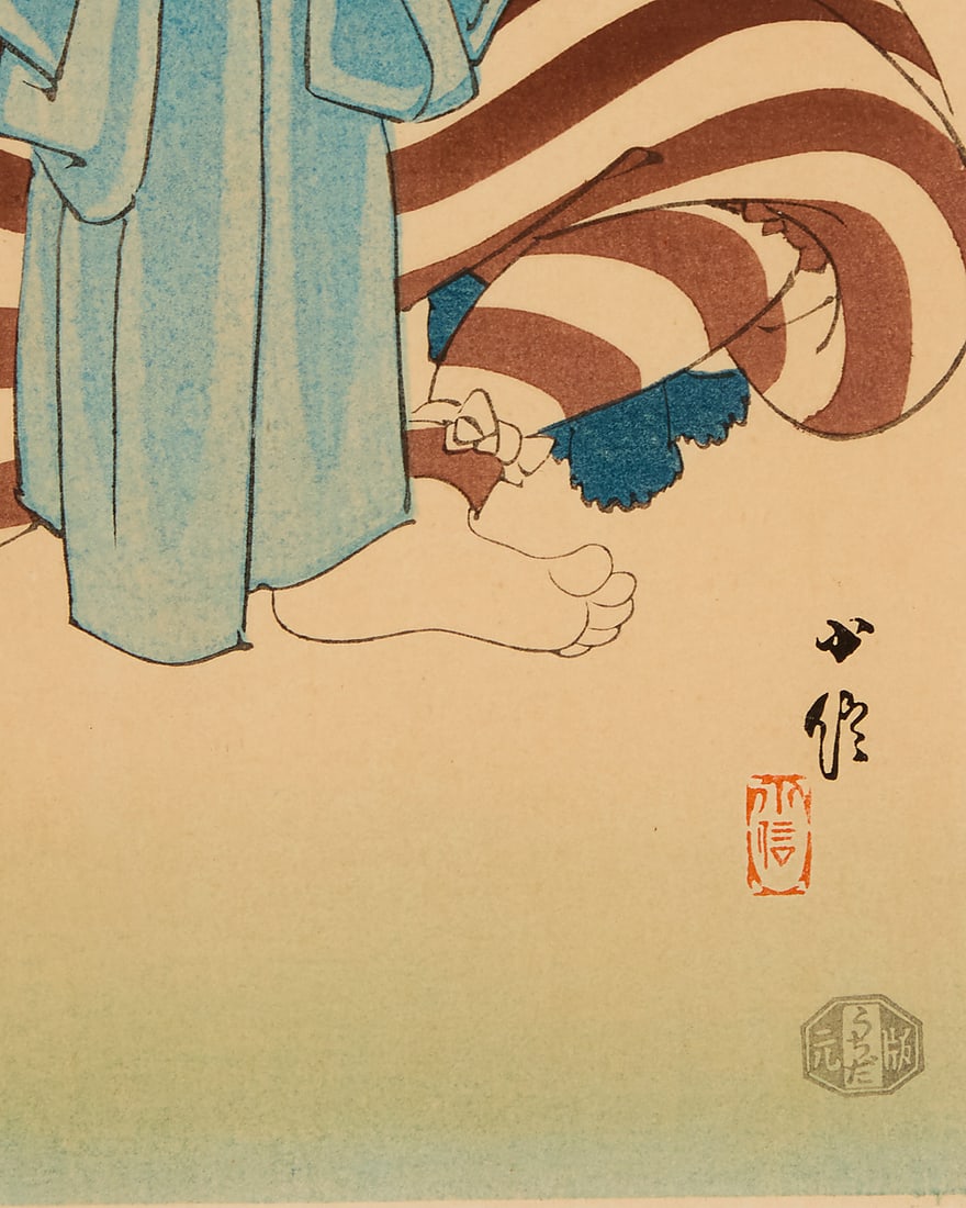 Three woodblock prints - 8