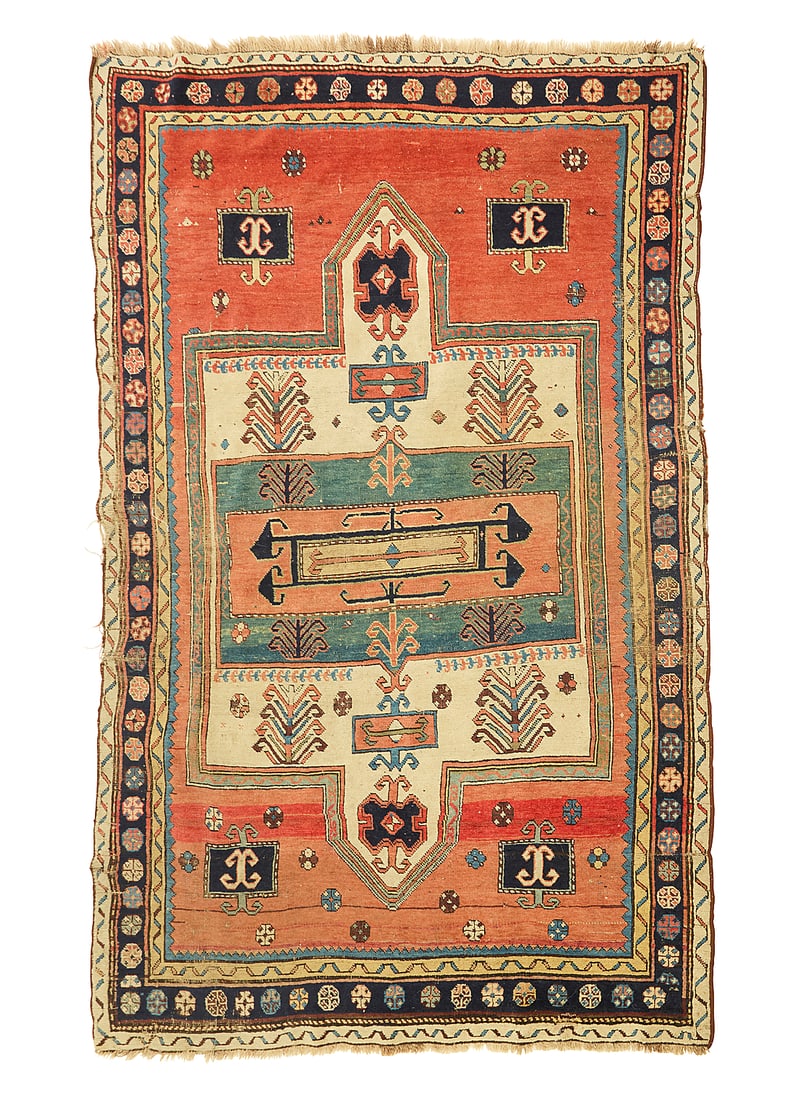 A Sewan Kazak rug Early 20th century Wool on wool foundation 7' 1.5" L x 4' 9.5" W (1 of 3)
