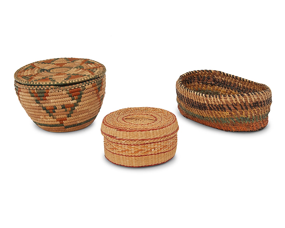 Three Native American basketry items (1 of 4)