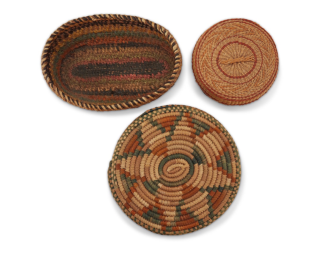 Three Native American basketry items - 3