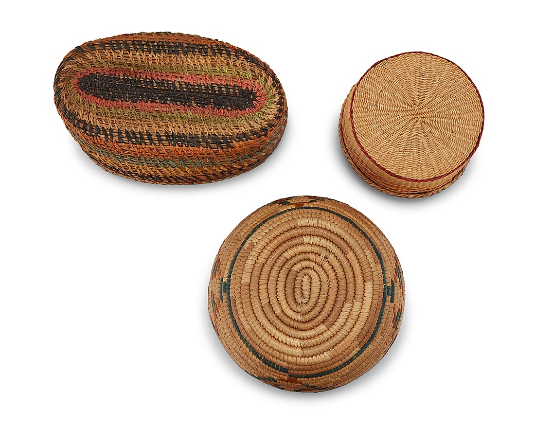 Three Native American basketry items - 4