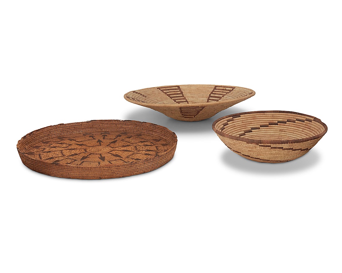 Three basketry items - 2