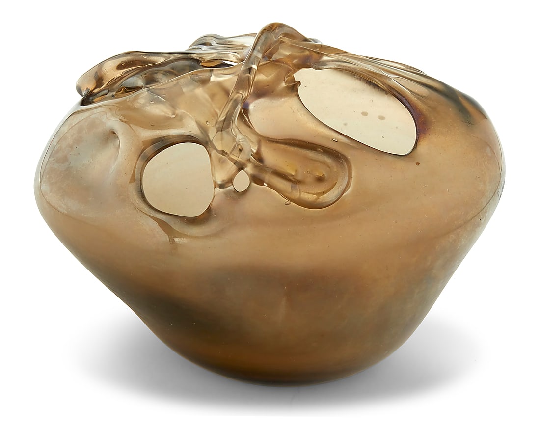 Robert Fritz (1920-1986), An art glass vase, mid/late 20th century: Robert Fritz (1920-1986) An art glass vase, mid/late 20th century Acid-etched to underside: Fritz 5.75" H x 8" W x 6" D Provenance: Sold: Abell Auction Company, Los Angeles, CA, October 6, 2022, Lot