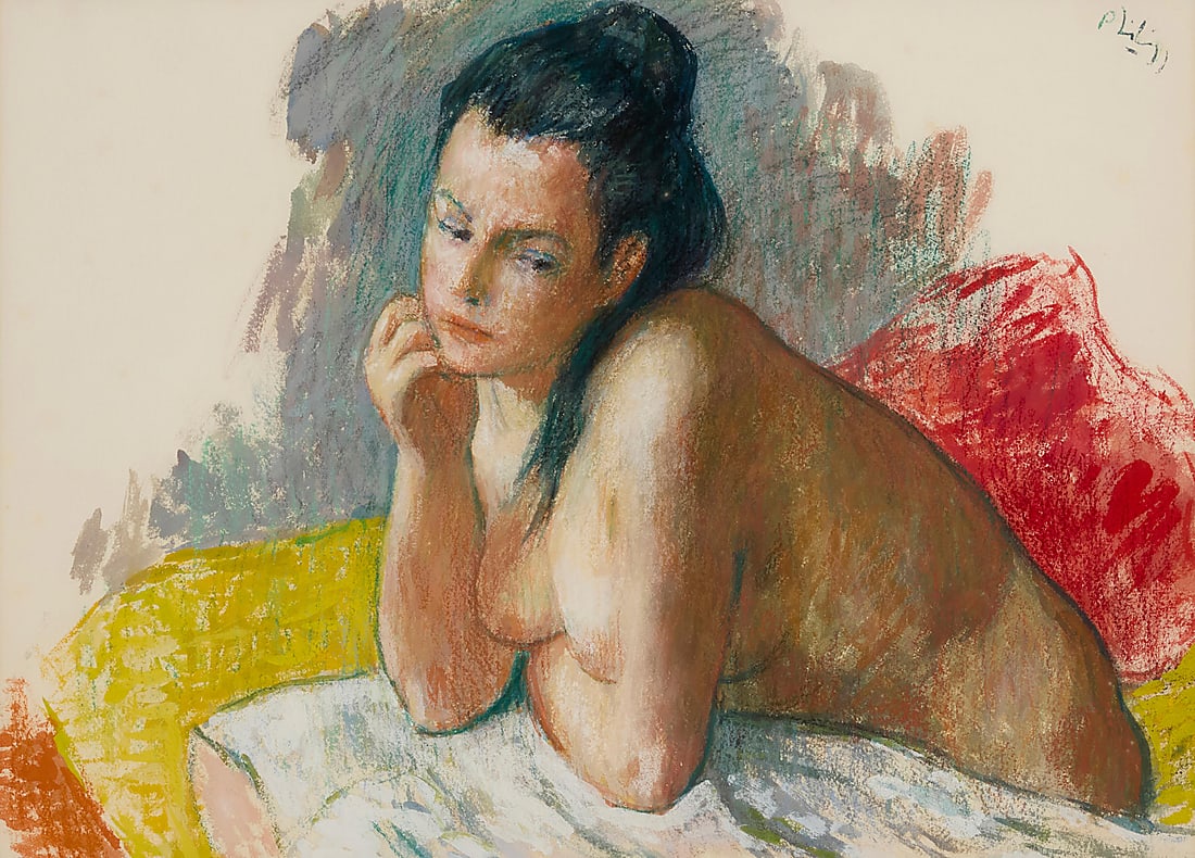 Robert Philipp (1895-1981), Nude portrait: Robert Philipp (1895-1981) Nude portrait Pastel on paper Signed upper right: Philipp Sight: 21 1/4 x 29 1/4in Provenance: The Collection of Sybil Rosen and Robert Fisher