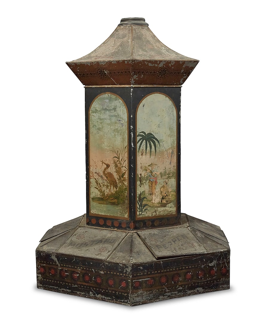 Two toleware kitchen dispensers - 4