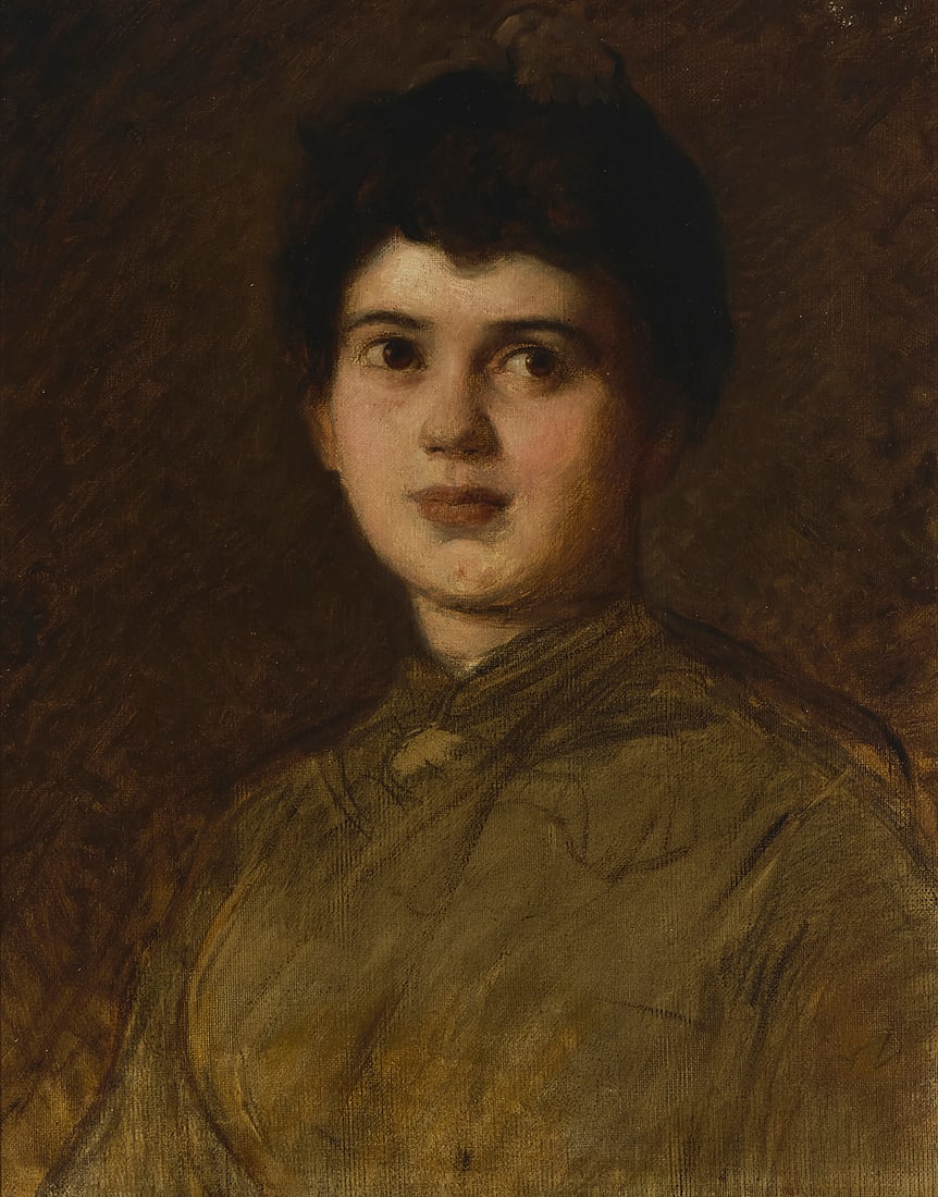 Attributed to Franz von Lenbach (1836-1904), Portrait of a woman (1 of 4)