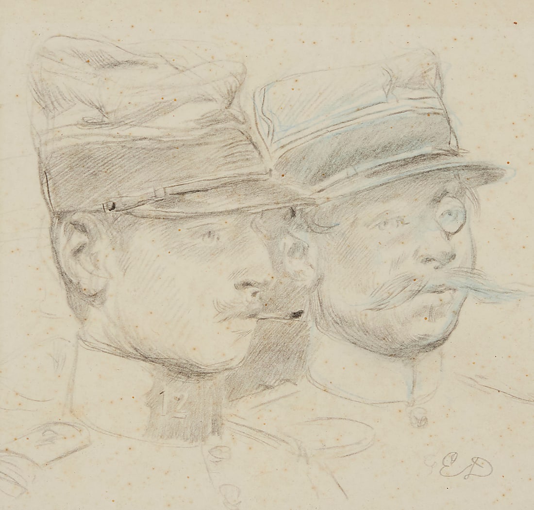 Attributed to Edouard Jean Baptiste Detaille (1848-1912), Two soldiers (1 of 7)