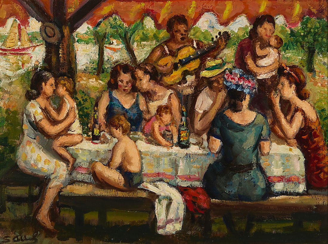 Saul Berman (1899-1975), "Family Picnic" (1 of 6)