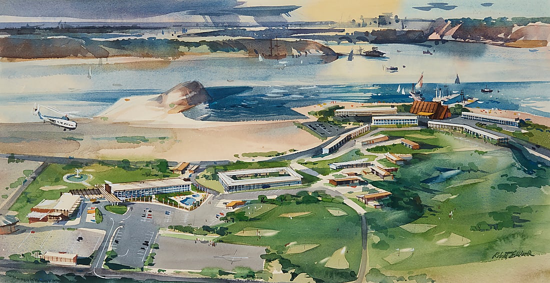 Robert Earle Wood (1926-1999), Back Bay - Newport (1 of 5)