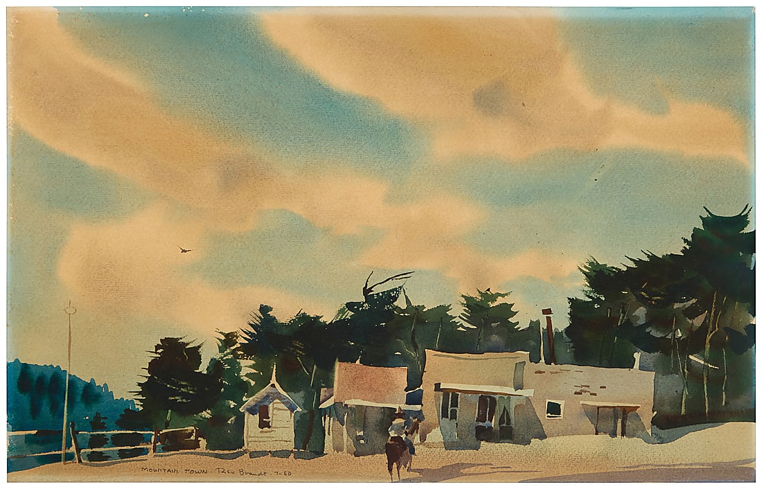 Rex Brandt (1914-2000), "Mountain Town," 1960 (1 of 7)