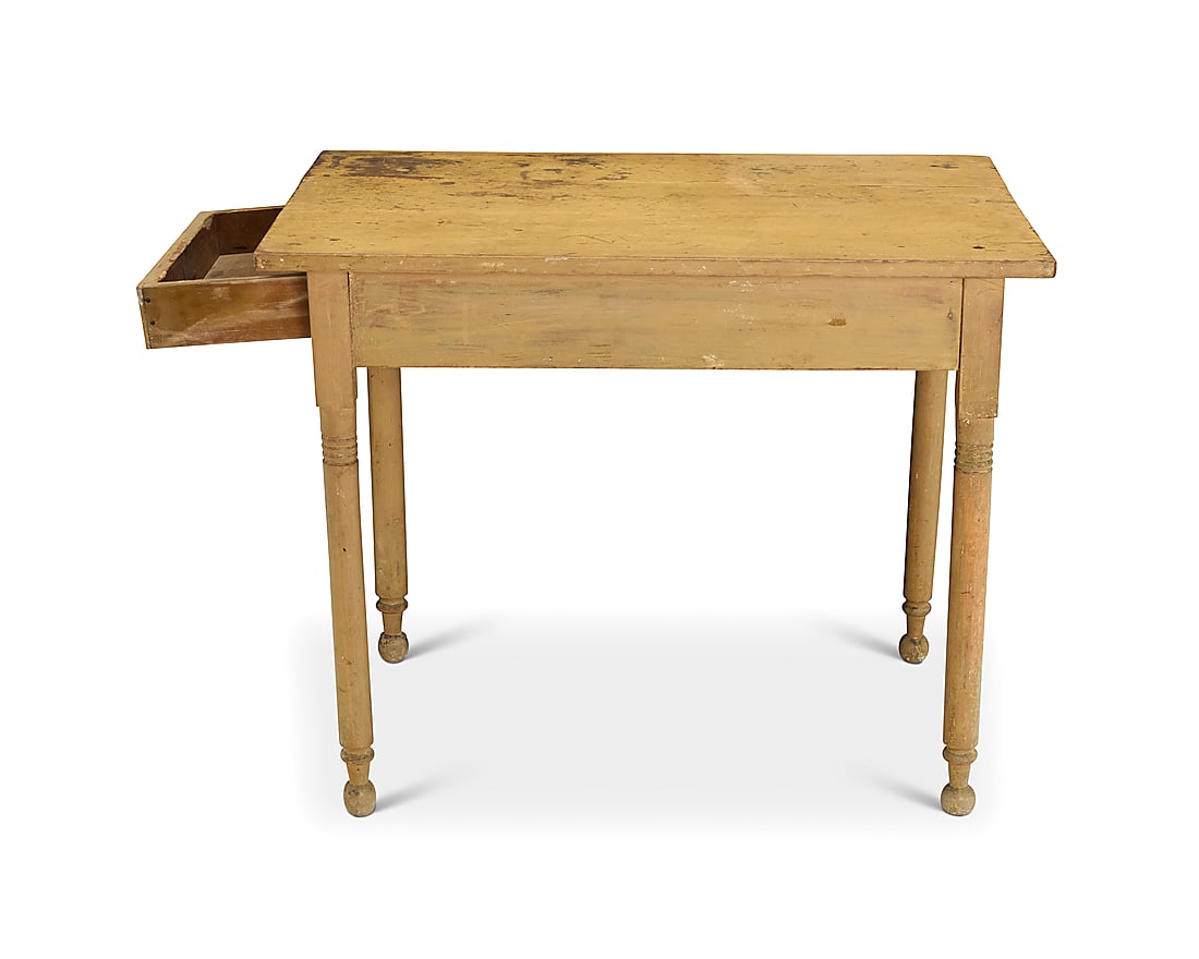 An American painted pine table - 4