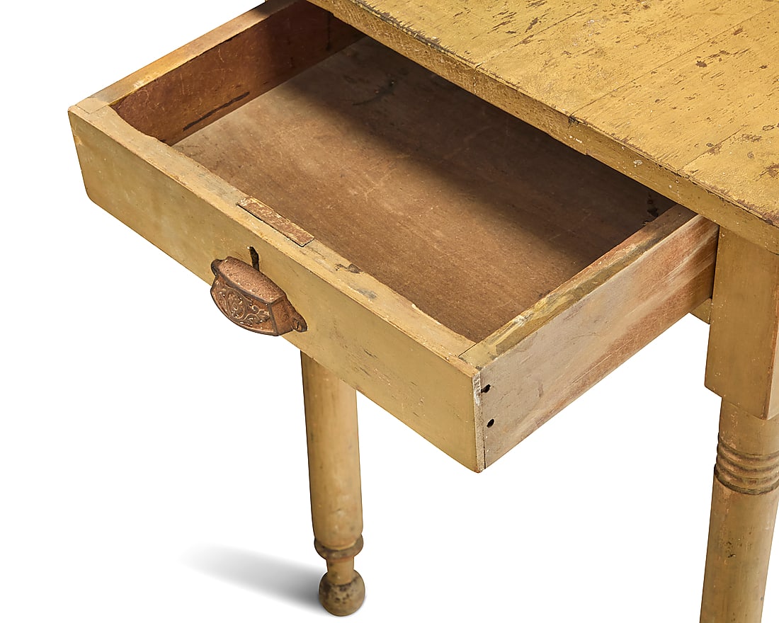 An American painted pine table - 5