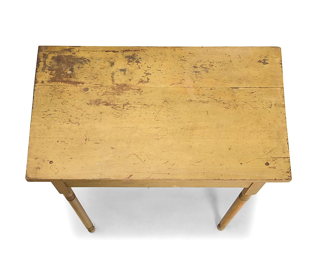 An American painted pine table - 6
