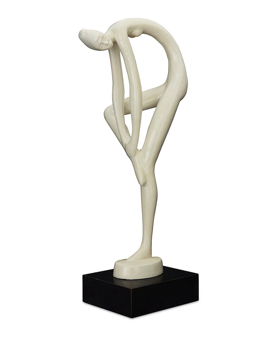Austin Productions, "The Dancer," 1970: Austin Productions "The Dancer," 1970 Enameled plaster on composite base Incised: AUSTIN PROD / INC © Plaster: 18.75" H x 7.75" W x 6.25" D; Overall: 21" H x 6.5" W x 5.5" D Provenance: The