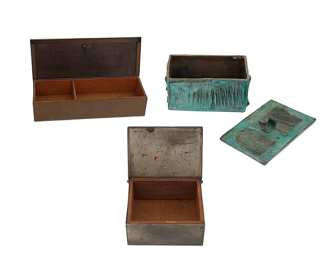 Three bronze storage boxes - 2