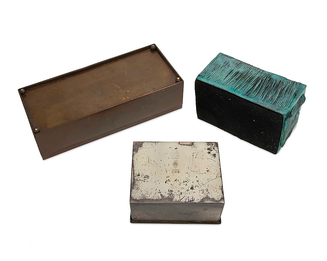 Three bronze storage boxes - 3
