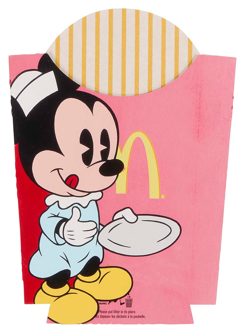 Ben Frost (b. 1975), "Feeding Time," 2014: Ben Frost (b. 1975) "Feeding Time," 2014 Acrylic on McDonald's french fries container Unsigned; artist attribution, title, date, and medium on a certificate of authenticity that accompanies this lot