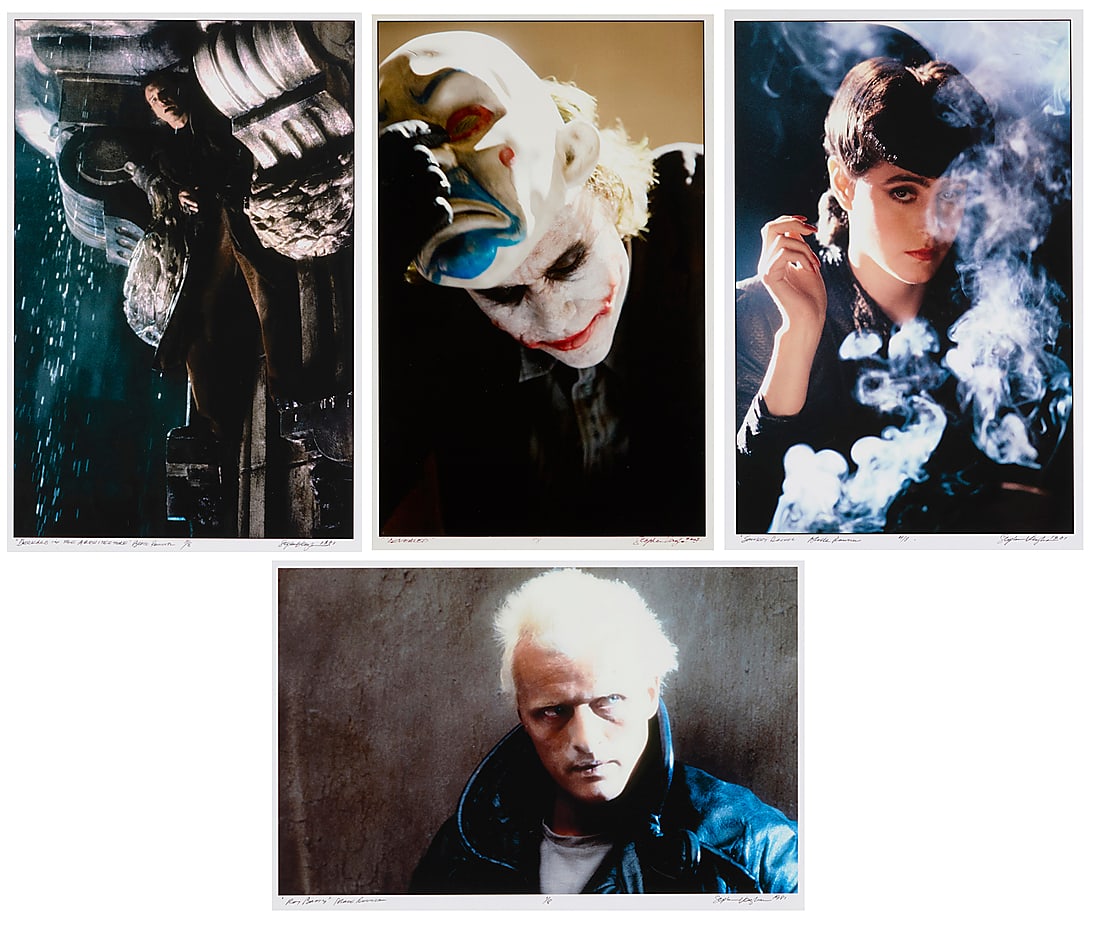 Stephen Vaughan (20th Century), Four movie production stills: Stephen Vaughan (20th Century) Four movie production stills Each: Photograph in colors on paper Four works: "Deckard in the Architecture" (Blade Runner), 1981 Edition: 1/8 Signed, titled, dated,