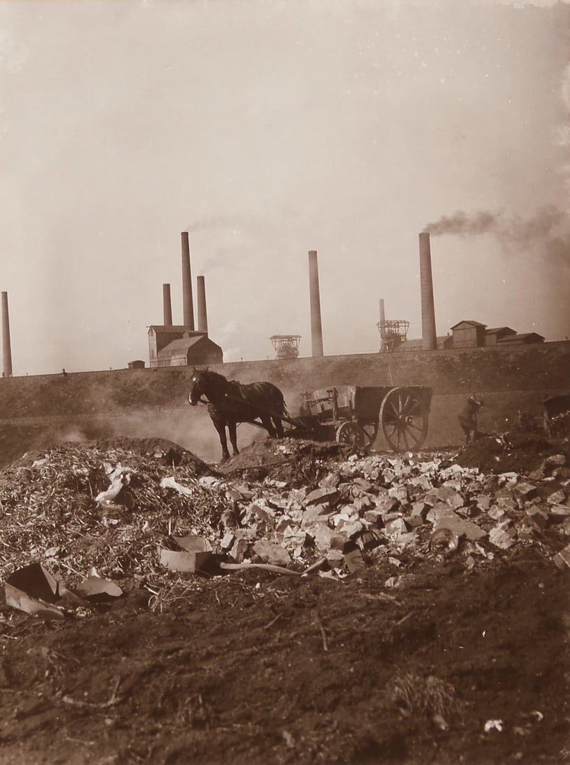 Else Thalemann (1901-1984), Untitled, Industrie-Ruhrgebiet, circa 1929: Else Thalemann (1901-1984) Untitled, Industrie-Ruhrgebiet, circa 1929 Amber-toned gelatin silver print on paper From the edition of unknown size and date Appears unsigned; dated on a label affixed to 